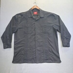 Maximos U.S.A. Yucatan by R&B Men's Black Long Sleeve Button Up Shirt Size 2XL